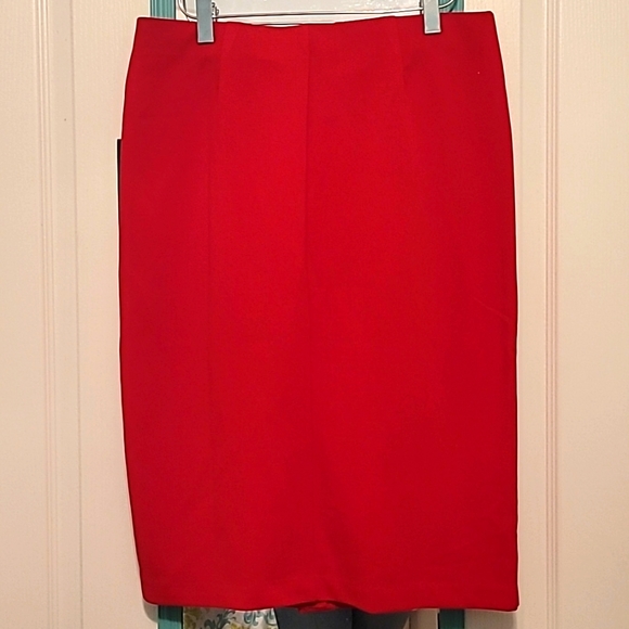 NYCC Red Pencil Skirt - Picture 3 of 3